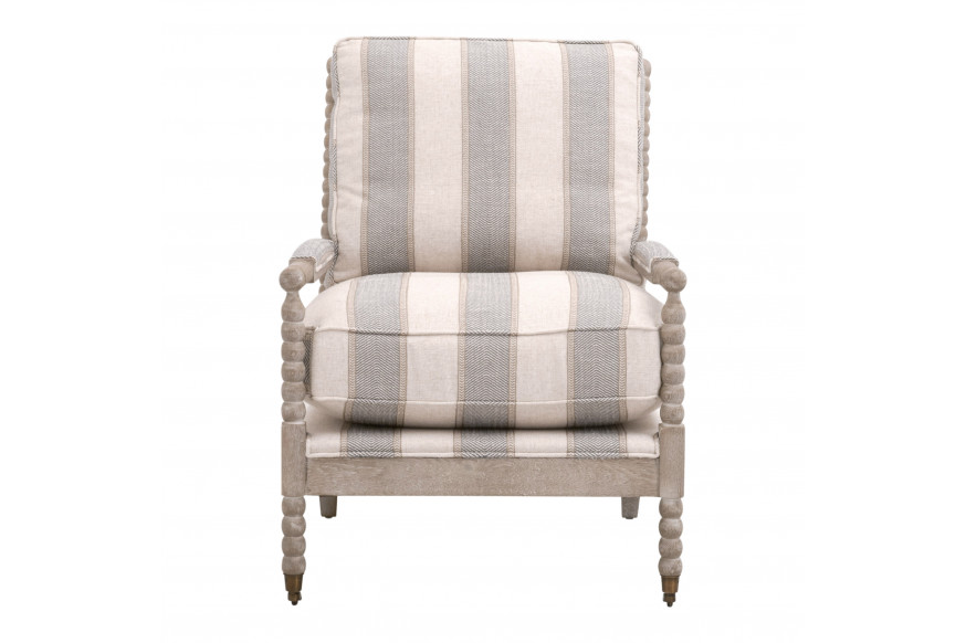 Essentials™ Rouleau Club Chair - Stanebridge-Pewter, Natural Gray Oak