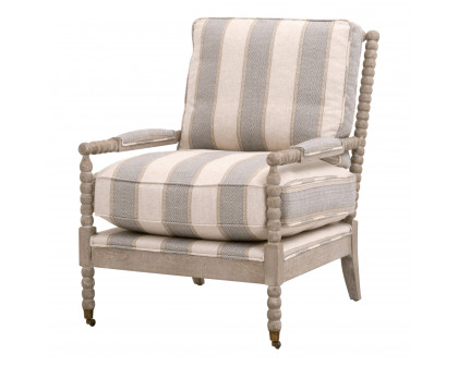 Essentials™ Rouleau Club Chair - Stanebridge-Pewter, Natural Gray Oak