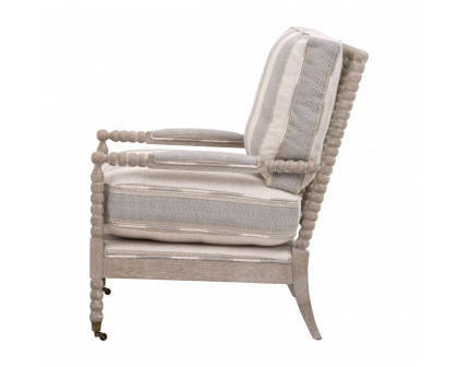 Essentials™ Rouleau Club Chair - Stanebridge-Pewter, Natural Gray Oak