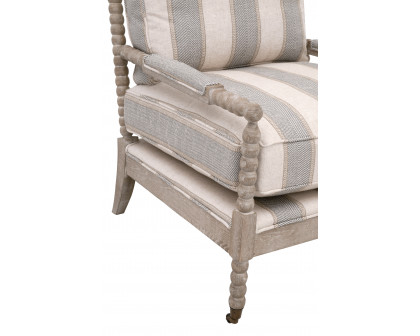 Essentials™ Rouleau Club Chair - Stanebridge-Pewter, Natural Gray Oak