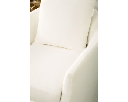 Essentials Faye Slipcover Swivel Club Chair - Cream Crepe