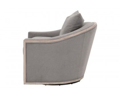 Essentials Paxton Swivel Club Chair - Livesmart Peyton Slate Natural Gray Oak