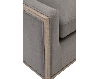 Essentials Paxton Swivel Club Chair - Livesmart Peyton Slate Natural Gray Oak