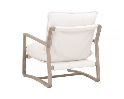 Essentials Hamlin Club Chair - Performance Boucle Snow Natural Gray Oak