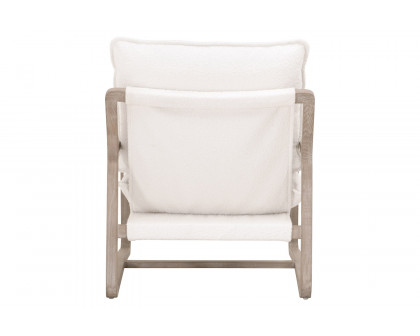 Essentials Hamlin Club Chair - Performance Boucle Snow Natural Gray Oak