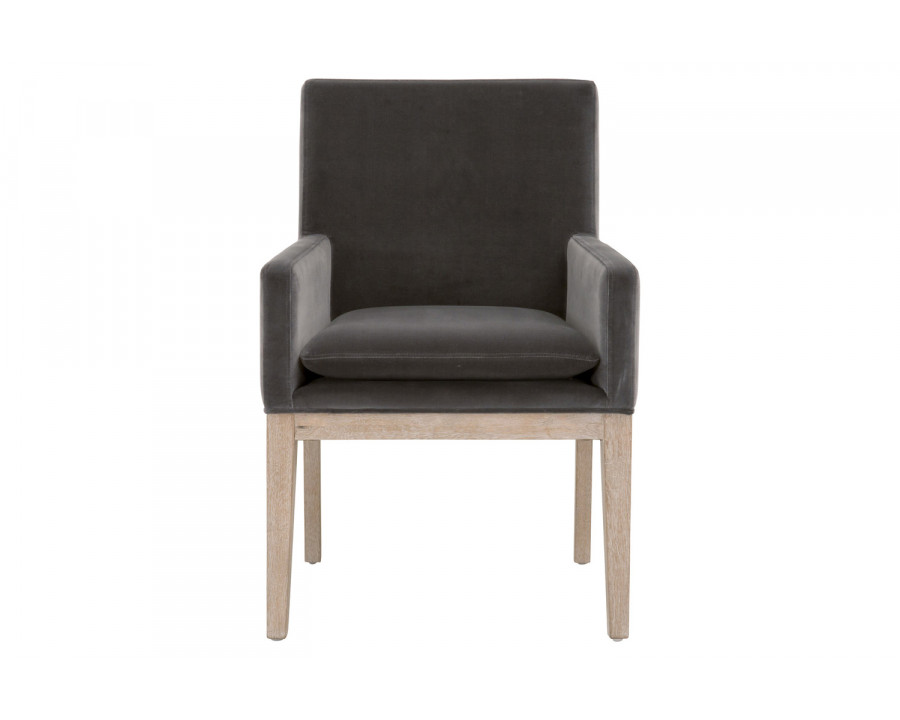 Essentials Drake Arm Chair - Dark Dove Velvet