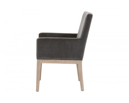 Essentials Drake Arm Chair - Dark Dove Velvet