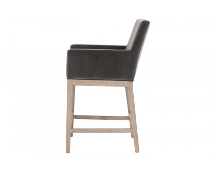 Essentials Drake Counter Stool - Dark Dove Velvet