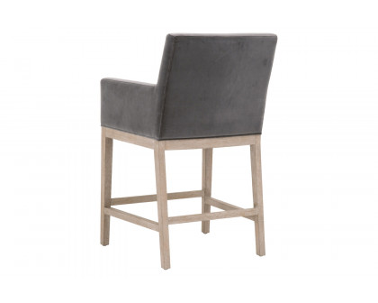 Essentials Drake Counter Stool - Dark Dove Velvet