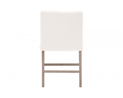 Essentials Drake Slipcover Counter Stool - LiveSmart Peyton Pearl Natural Gray