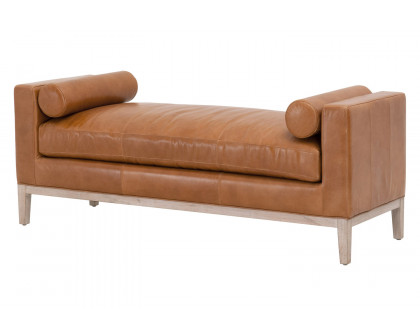 Essentials Keaton Upholstered Bench - Whiskey Brown