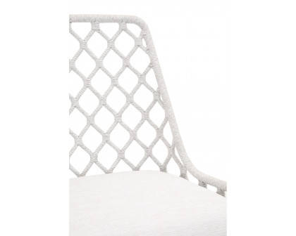 Essentials - Woven Lattis Outdoor Dining Chair in White Speckle