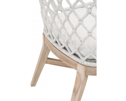 Essentials - Woven Lattis Outdoor Dining Chair in White Speckle