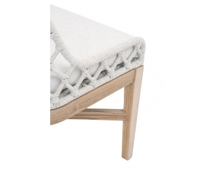 Essentials - Woven Lattis Outdoor Dining Chair in White Speckle