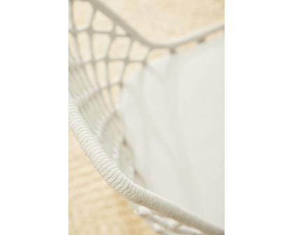 Essentials - Woven Lattis Outdoor Dining Chair in White Speckle