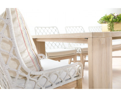 Essentials - Woven Lattis Outdoor Dining Chair in White Speckle