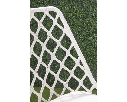 Essentials - Woven Lattis Outdoor Dining Chair in White Speckle