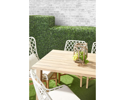 Essentials - Woven Lattis Outdoor Dining Chair in White Speckle