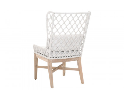 Essentials - Woven Lattis Outdoor Wing Chair in White Speckle