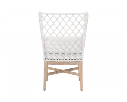 Essentials - Woven Lattis Outdoor Wing Chair in White Speckle