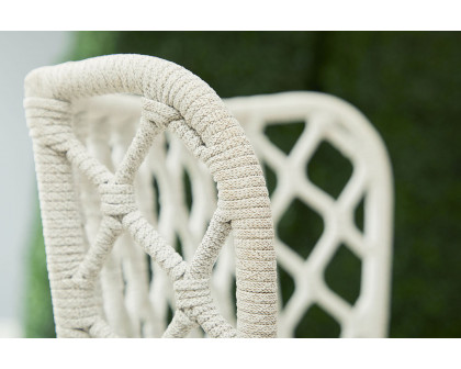 Essentials - Woven Lattis Outdoor Wing Chair in White Speckle