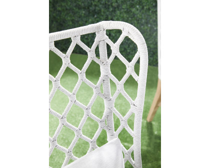 Essentials - Woven Lattis Outdoor Wing Chair in White Speckle