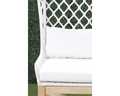 Essentials - Woven Lattis Outdoor Wing Chair in White Speckle