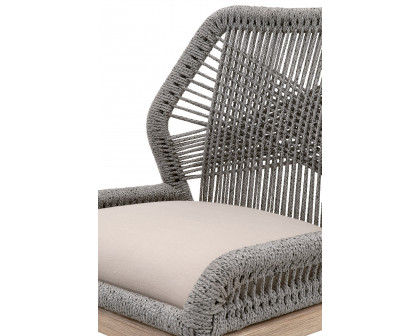 Essentials Woven Loom Barstool - Platinum Natural Gray Reinforced