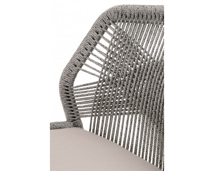 Essentials Woven Loom Outdoor Barstool - Platinum Reinforced