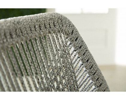 Essentials Woven Loom Outdoor Barstool - Platinum Reinforced