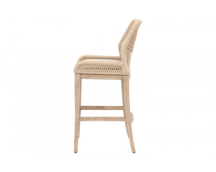 Essentials Woven Loom Barstool - Sand Natural Gray Reinforced