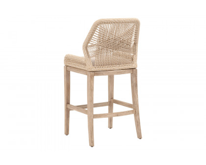 Essentials Woven Loom Barstool - Sand Natural Gray Reinforced