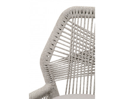 Essentials Woven Loom Barstool - Taupe White Reinforced