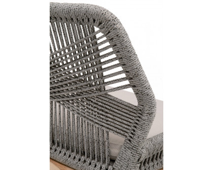 Essentials Woven Loom Outdoor Counter Stool - Platinum Reinforced