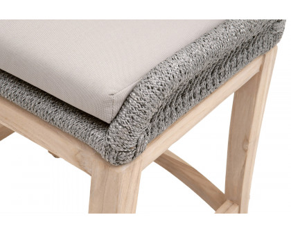 Essentials Woven Loom Outdoor Counter Stool - Platinum Reinforced