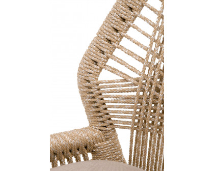 Essentials Woven Loom Counter Stool - Sand Natural Gray Reinforced