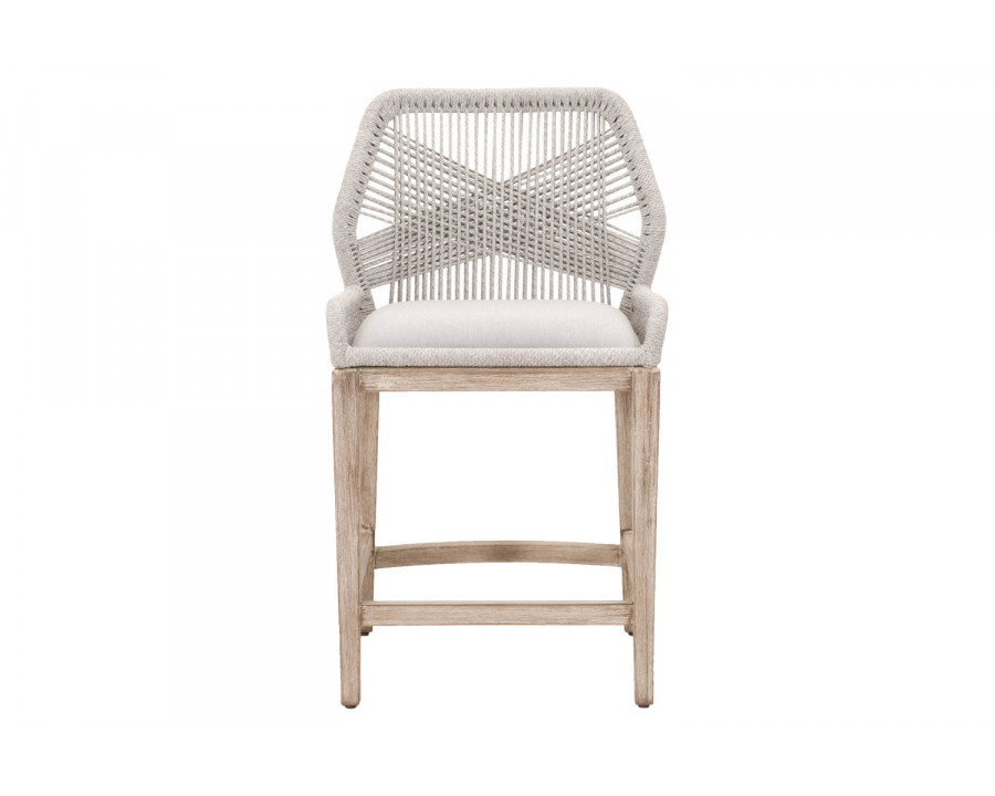 Essentials Woven Loom Counter Stool - Taupe