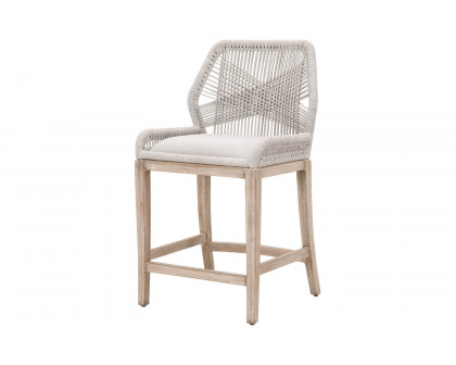 Essentials Woven Loom Counter Stool - Taupe