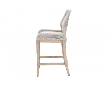 Essentials Woven Loom Counter Stool - Taupe