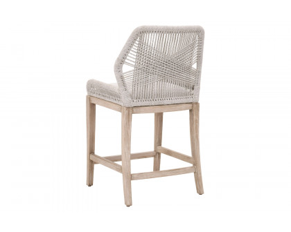 Essentials Woven Loom Counter Stool - Taupe