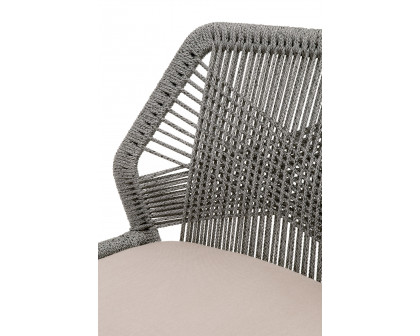 Essentials Woven Loom Dining Chair, Set of 2 - Platinum Natural Gray Fixed