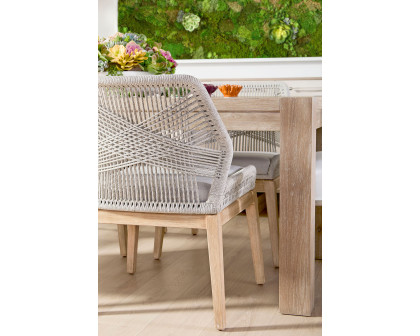 Essentials Woven Loom Dining Chair, Set of 2 - Taupe Fixed