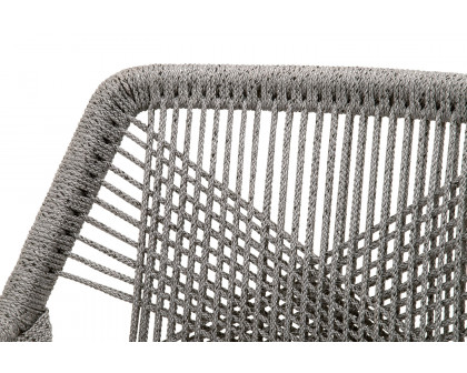 Essentials Woven Loom Outdoor Arm Chair, Set of 2 - Platinum Gray Teak