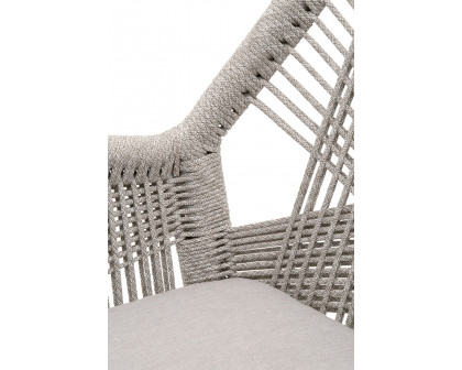 Essentials Woven Loom Arm Chair, Set of 2 - Taupe Fixed Seat