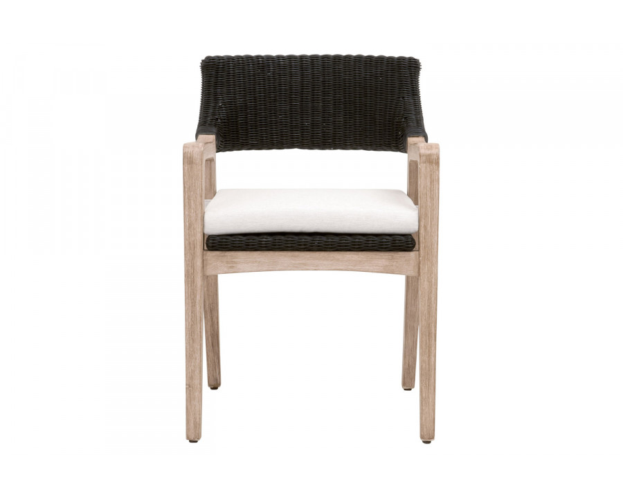 Essentials Woven Lucia Arm Chair - Black Rattan