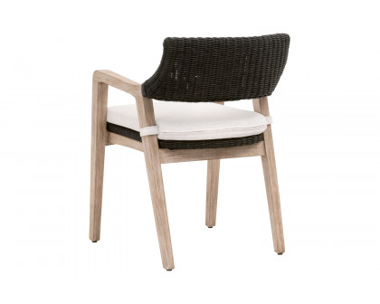 Essentials Woven Lucia Arm Chair - Black Rattan