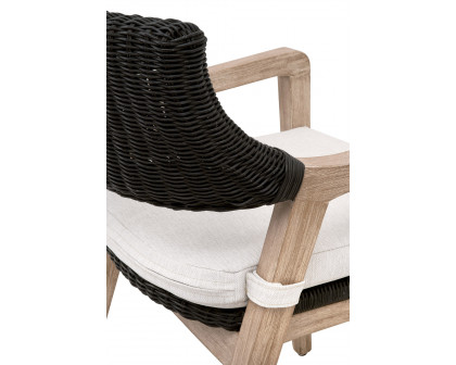 Essentials Woven Lucia Arm Chair - Black Rattan