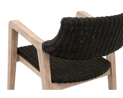 Essentials Woven Lucia Arm Chair - Black Rattan