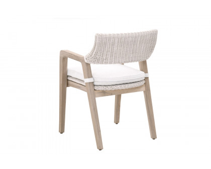 Essentials Woven Lucia Outdoor Arm Chair - Pure White Synthetic Loom