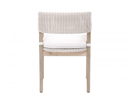 Essentials Woven Lucia Outdoor Arm Chair - Pure White Synthetic Loom